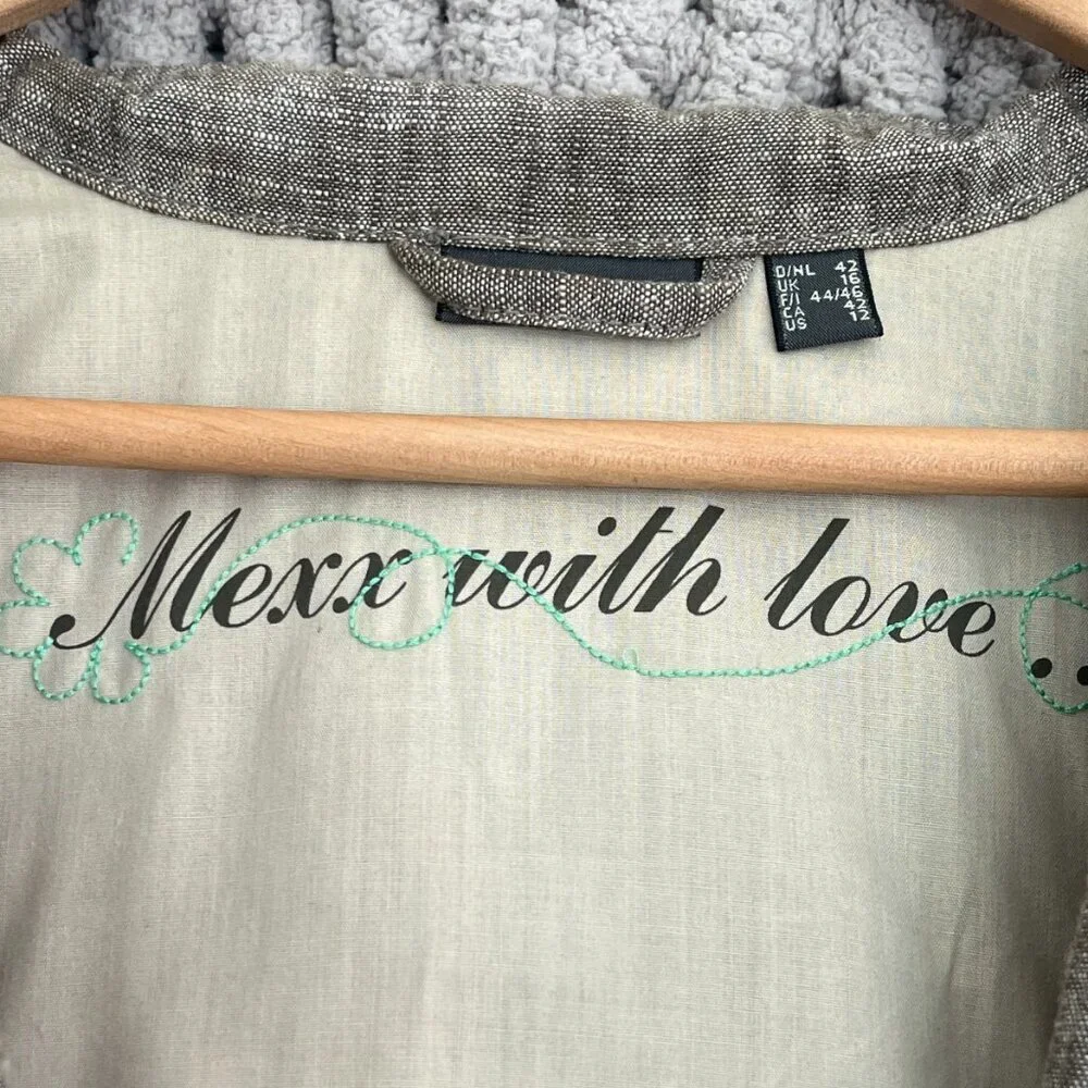 Mexx Light Brown Linen Blend Utility Jacket – Size 12 - Picture 12 of 14